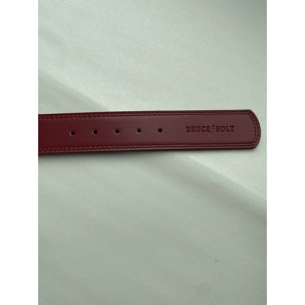 Bruce Bolt Baseball Belt Adjustable 29-42 Waist Maroon Uniform Softball Adult